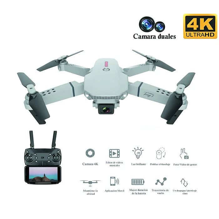 DRONE PRO FOLDING - "Tu Primer Drone Ideal: Fácil de Usar y con Cámara HD para Capturar Recuerdos desde las Alturas"