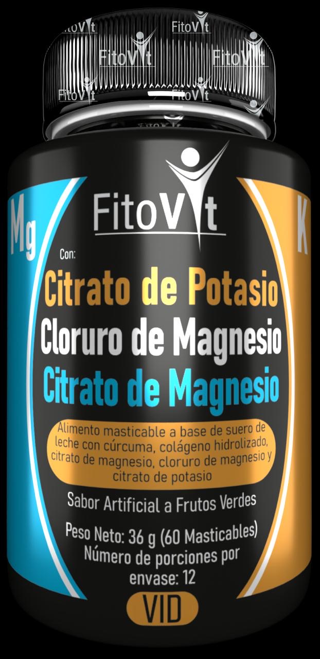 FITOVIT Mente Clara, Cuerpo Activo – Fórmula Avanzada con Triple Magnesio y Potasio Dile adiós a la fatiga muscular y mental.