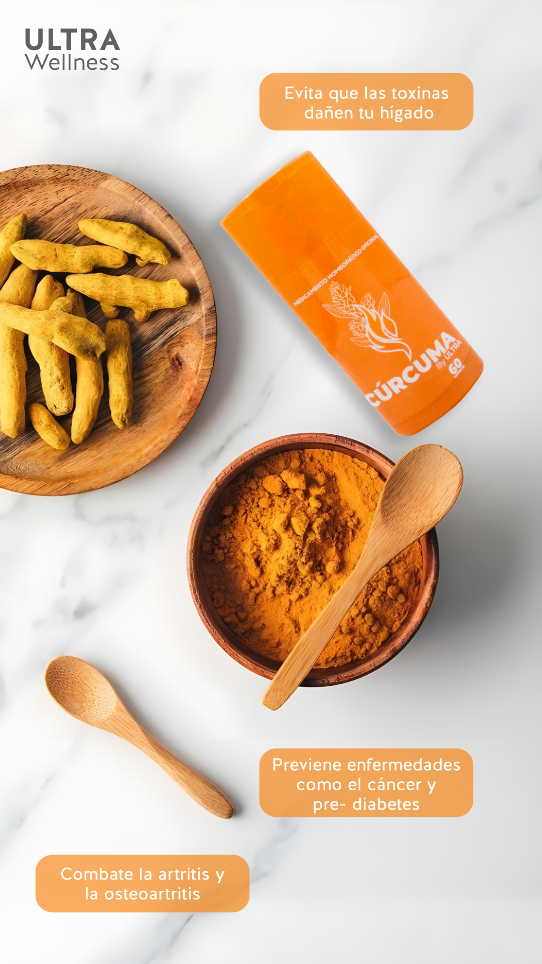 CURCUMA BY ULTRA X 60 CAPSULAS - Alivio Natural para el Dolor y la Inflamación con Cúrcuma Pura – ¡Equilibra tu Cuerpo con la Fuerza de la Tierra! 🌿