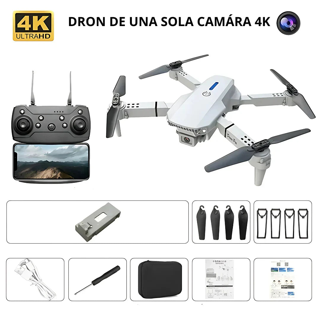 DRONE PRO FOLDING - "Tu Primer Drone Ideal: Fácil de Usar y con Cámara HD para Capturar Recuerdos desde las Alturas"
